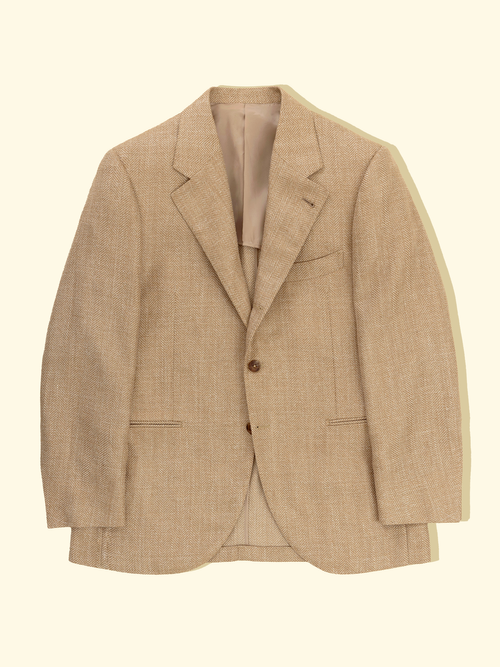 Wool/Silk/Linen Sport Jacket - The Honey Herringbone — The Anthology