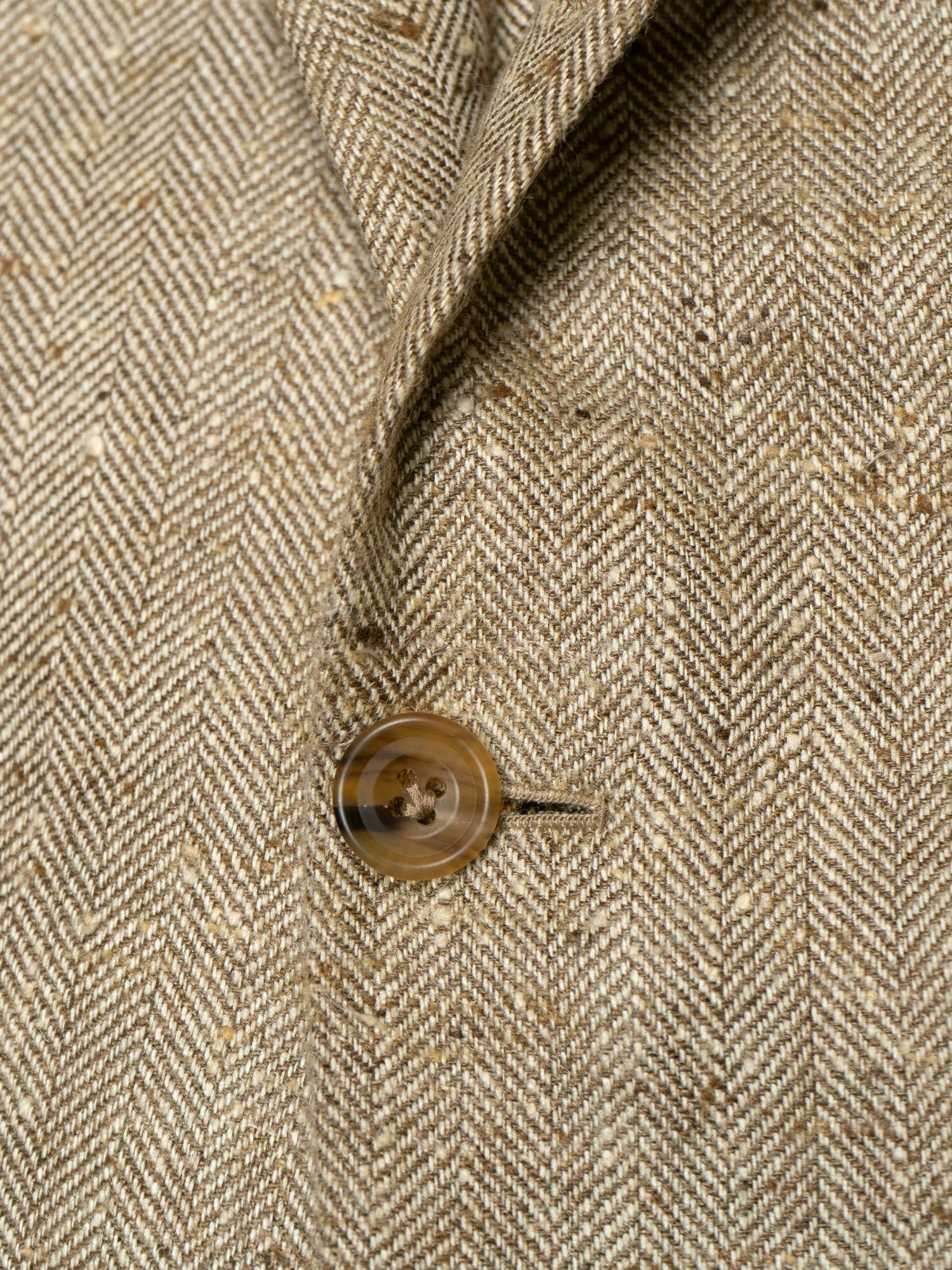 Silk/Linen Sport Jacket - Burnt Honey Herringbone — The Anthology