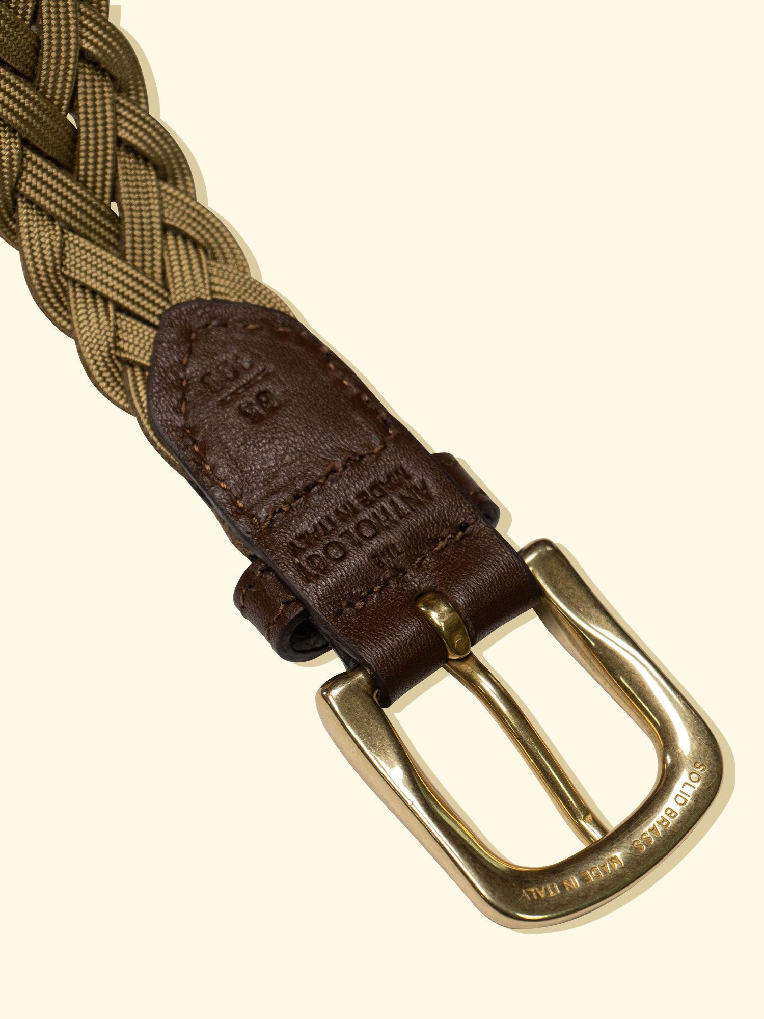 Braided Belt Olive Suede — The Anthology