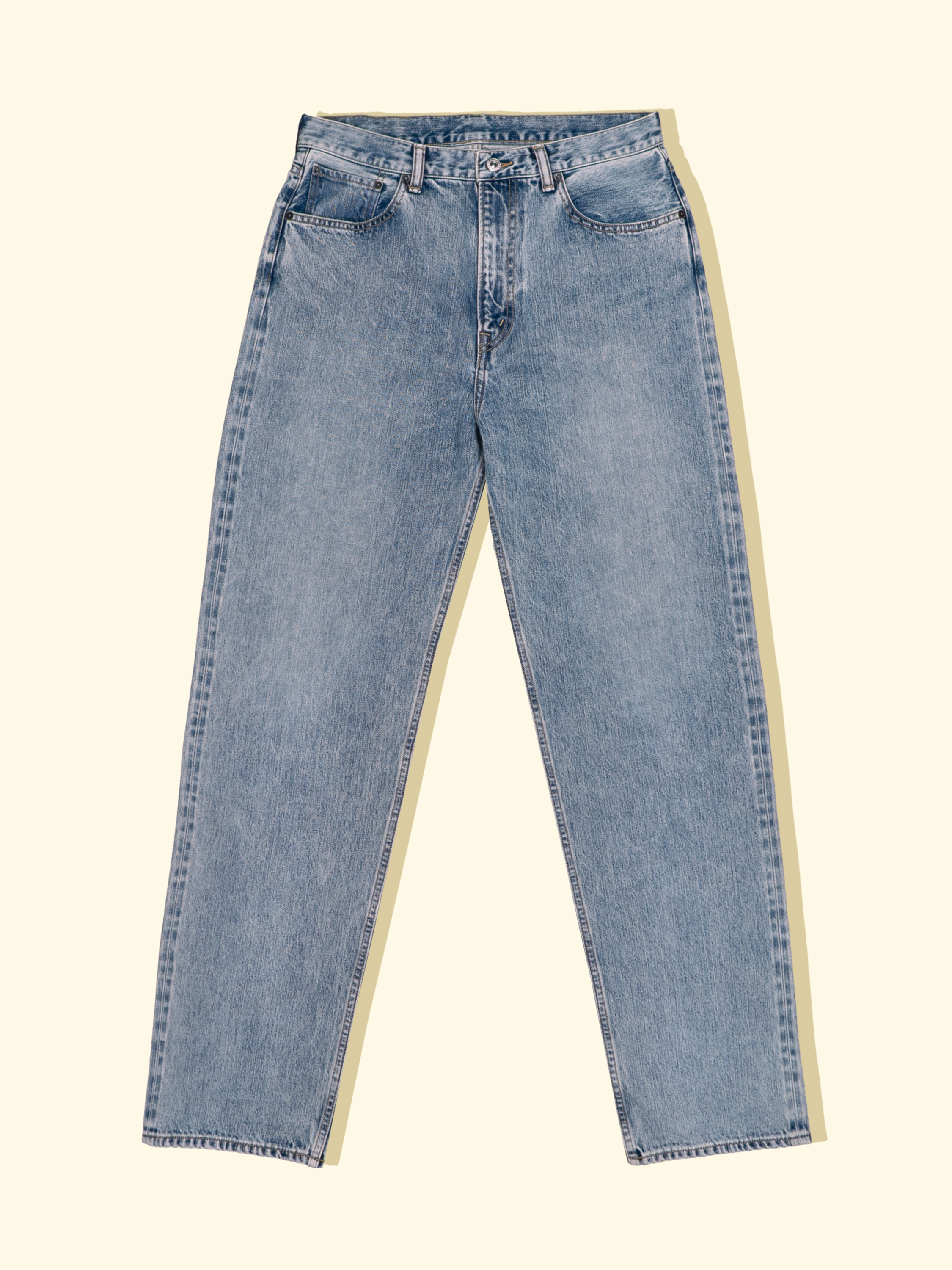 Acid Wash Denim - Bleached Blue