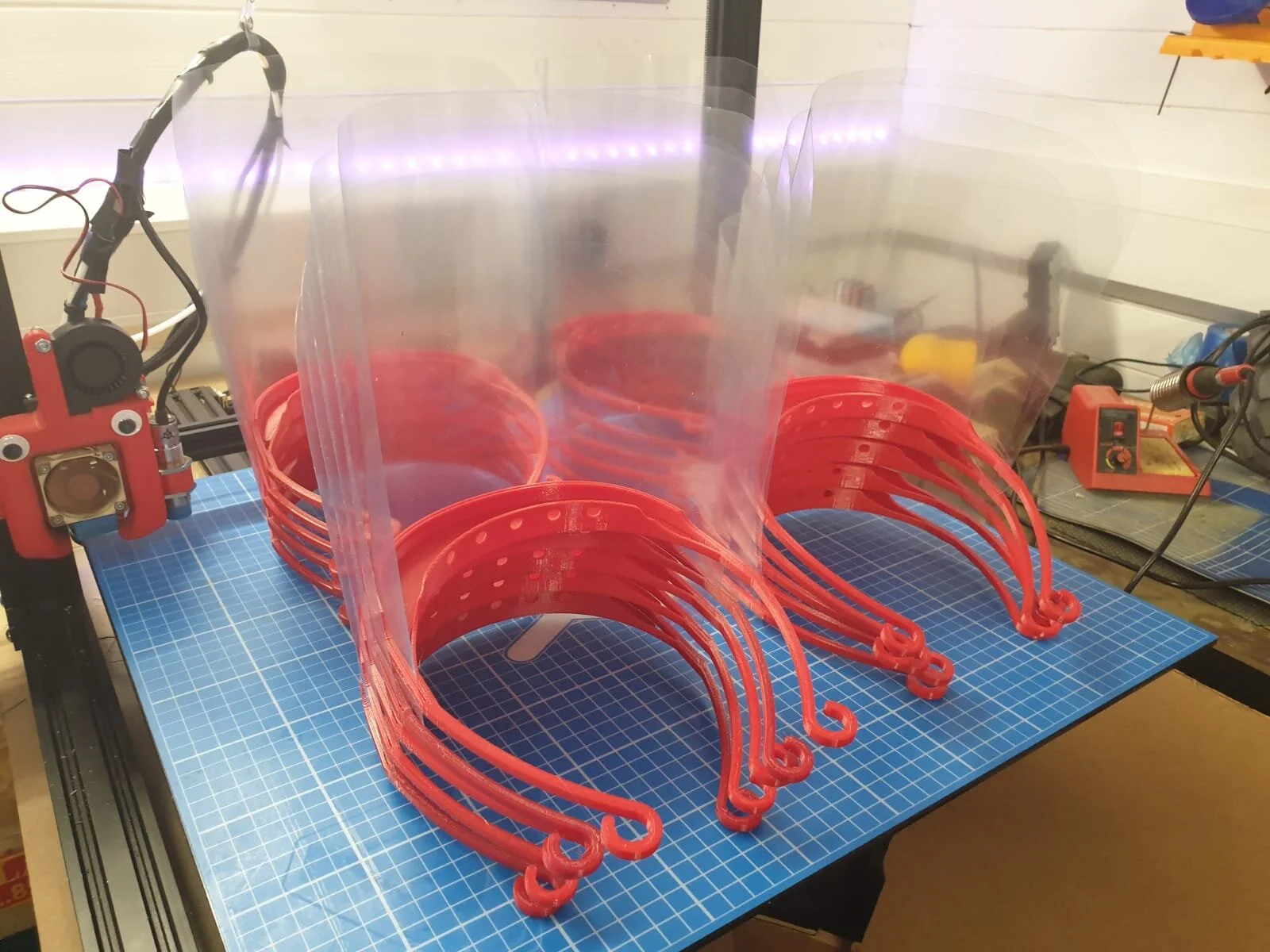 We’ve been printing 3D face shields and protective devices