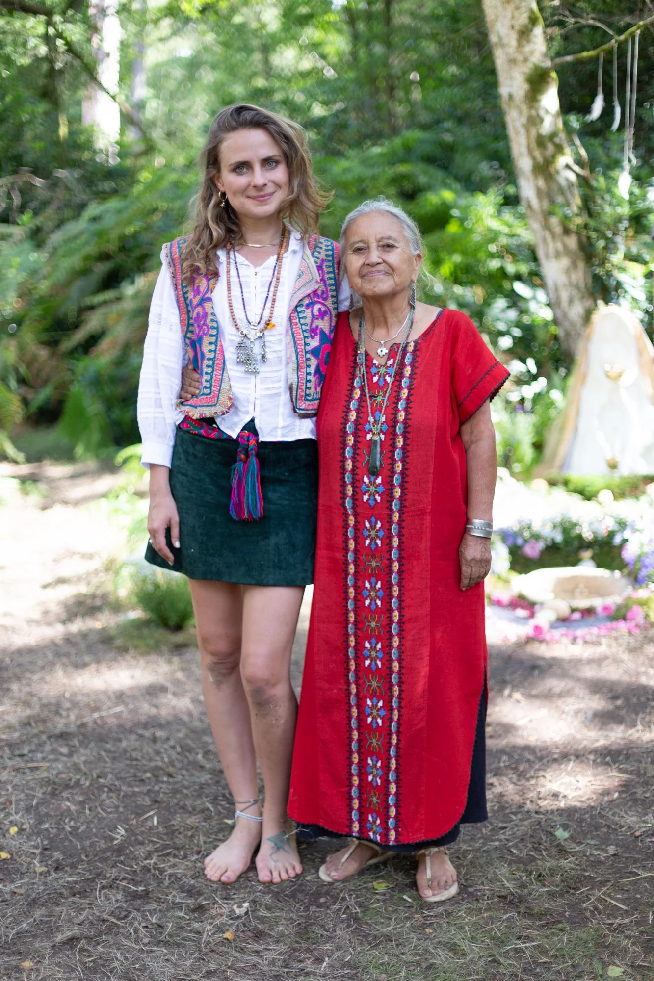 Medicine Festival photo with Alisa and Maria Valdivia in nature