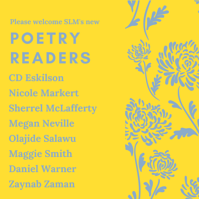 Please welcome our new Poetry Readers! 