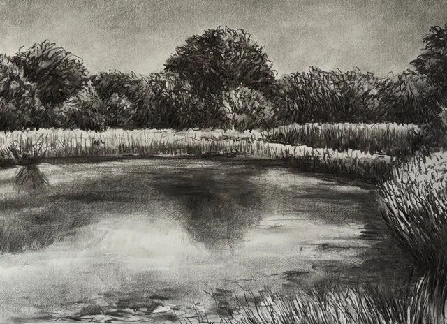 PU charcoal Pond and trees.jpeg