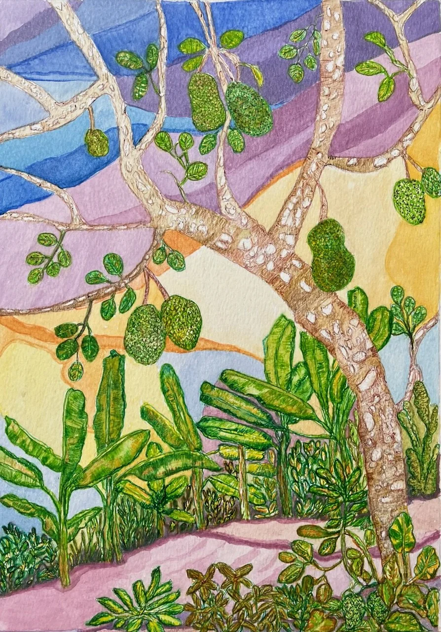 Raji Mahesh, Jackfruit Tree and Plantain Plant.jpeg