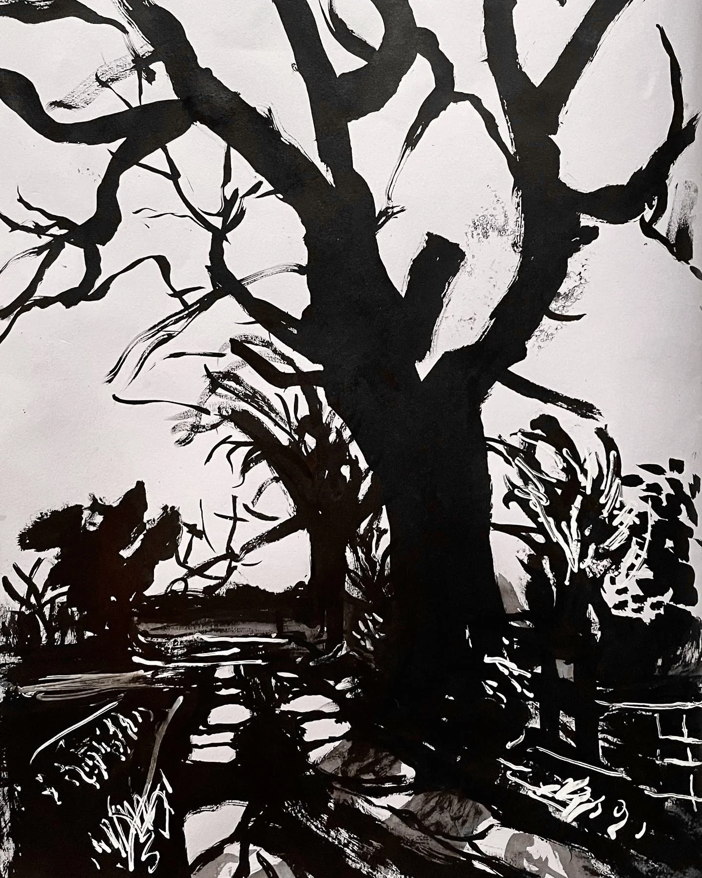 Flooded lane -ink on paper 42x30 cms (1).jpg