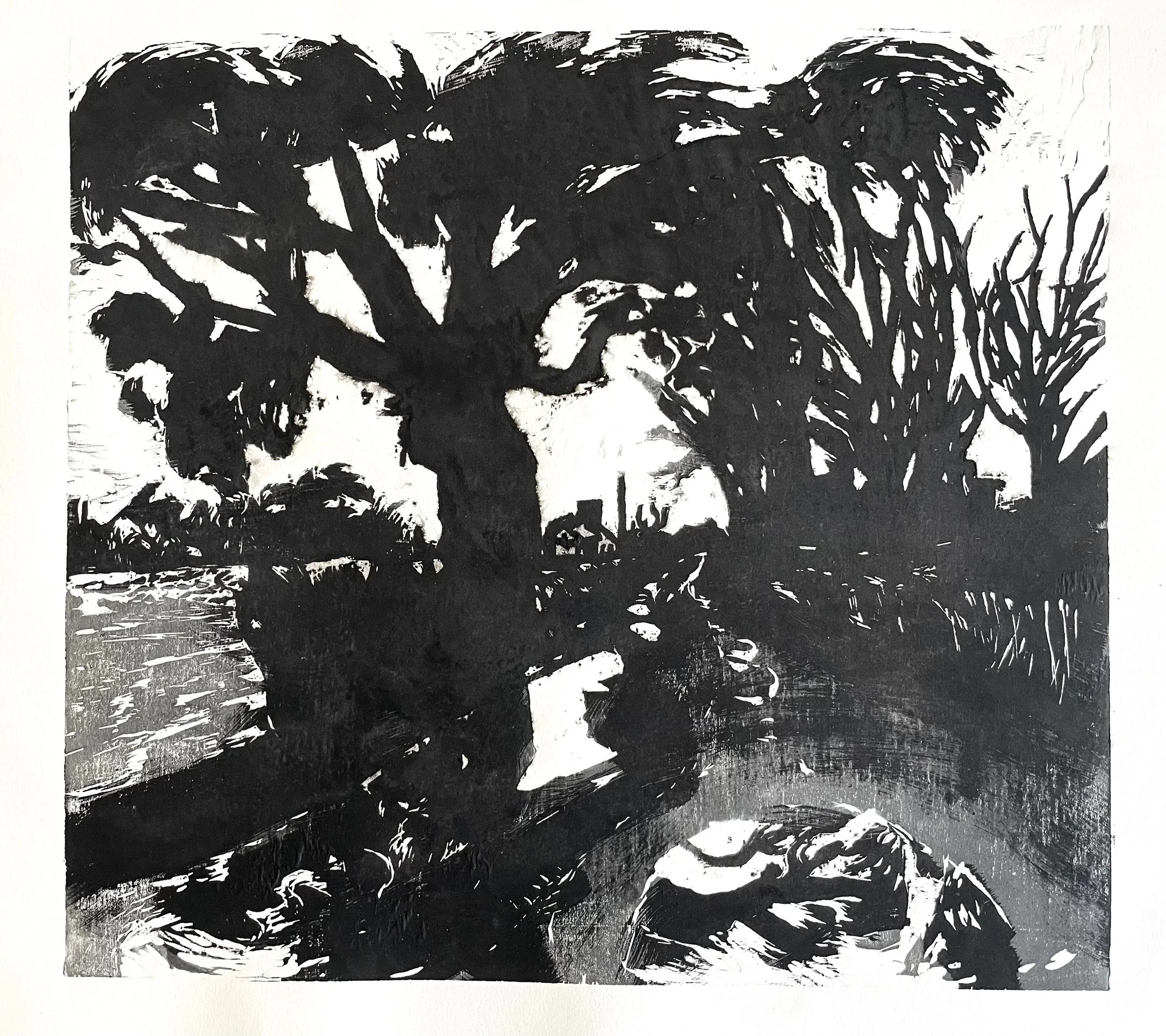 Wramplingham lane- woodcut 40x40cms  (1).JPEG