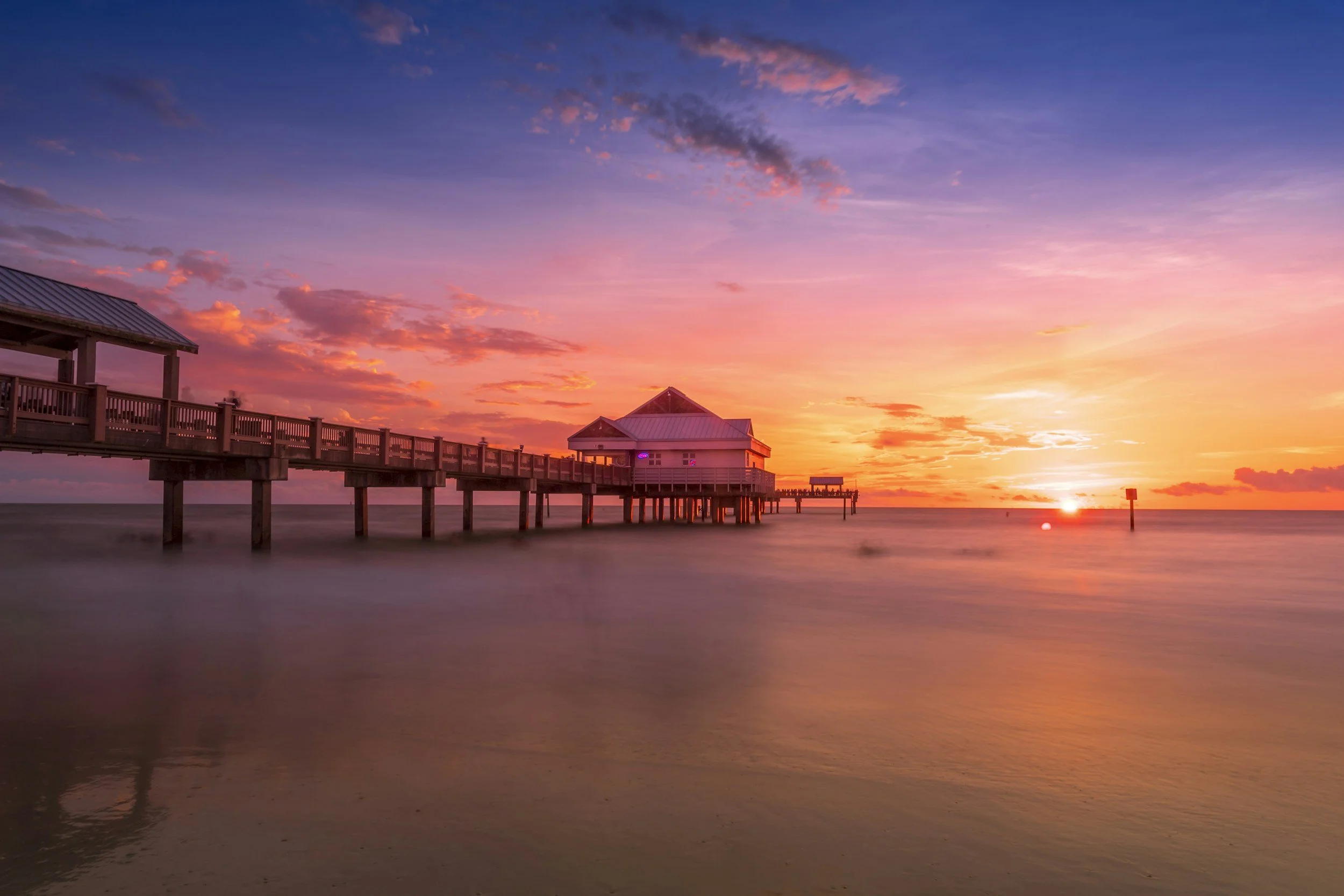 Pier 60 at clearwater beach at sunset
