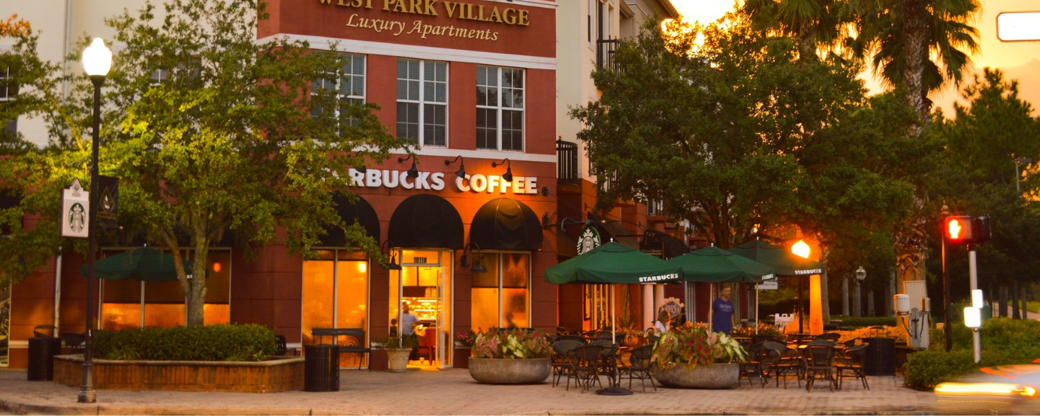 photograph of west park village in westchase florida