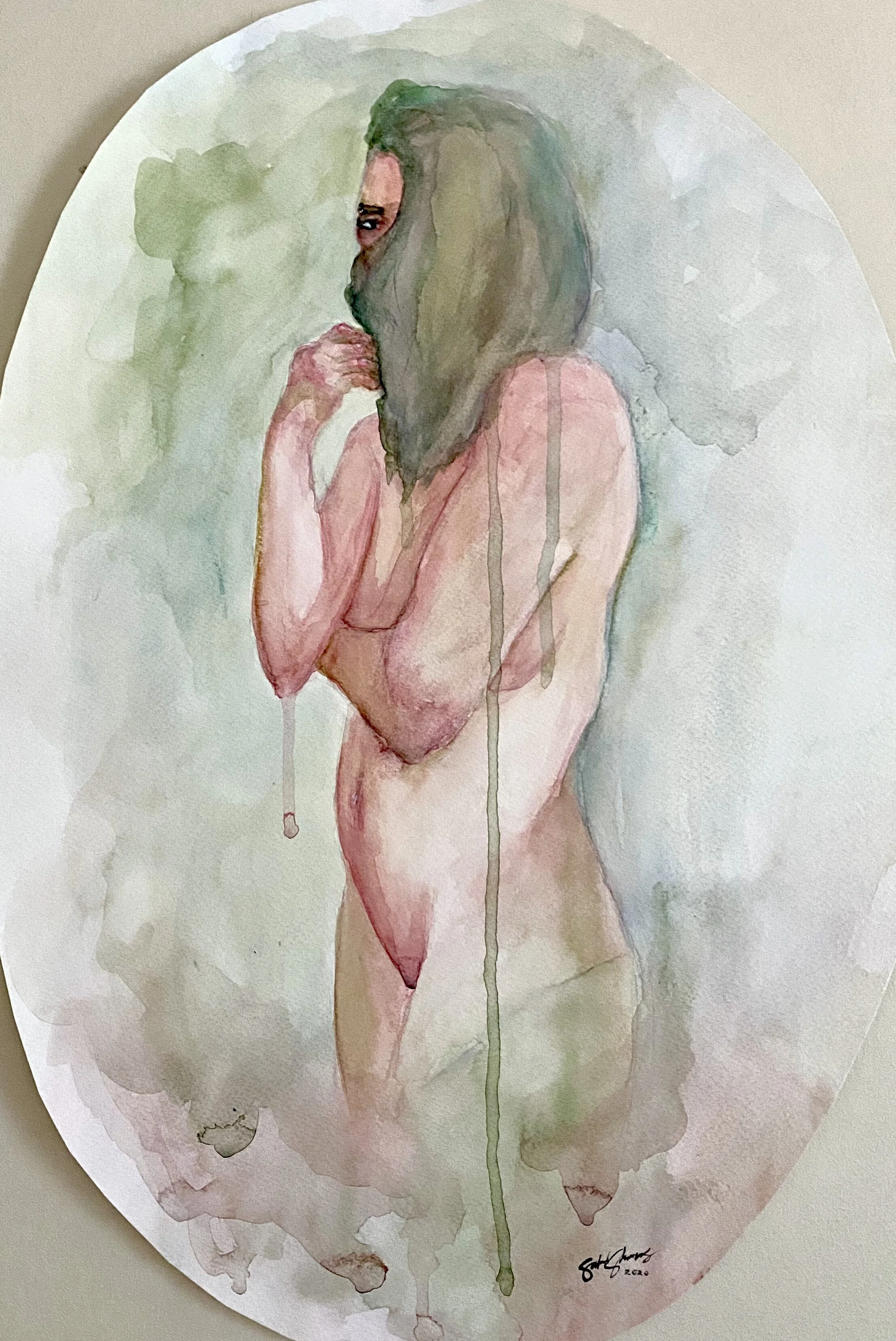 Angel, 2020 Watercolor and gouache on watercolor paper