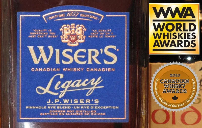 Wiser’s Legacy wins in World Whiskies Awards