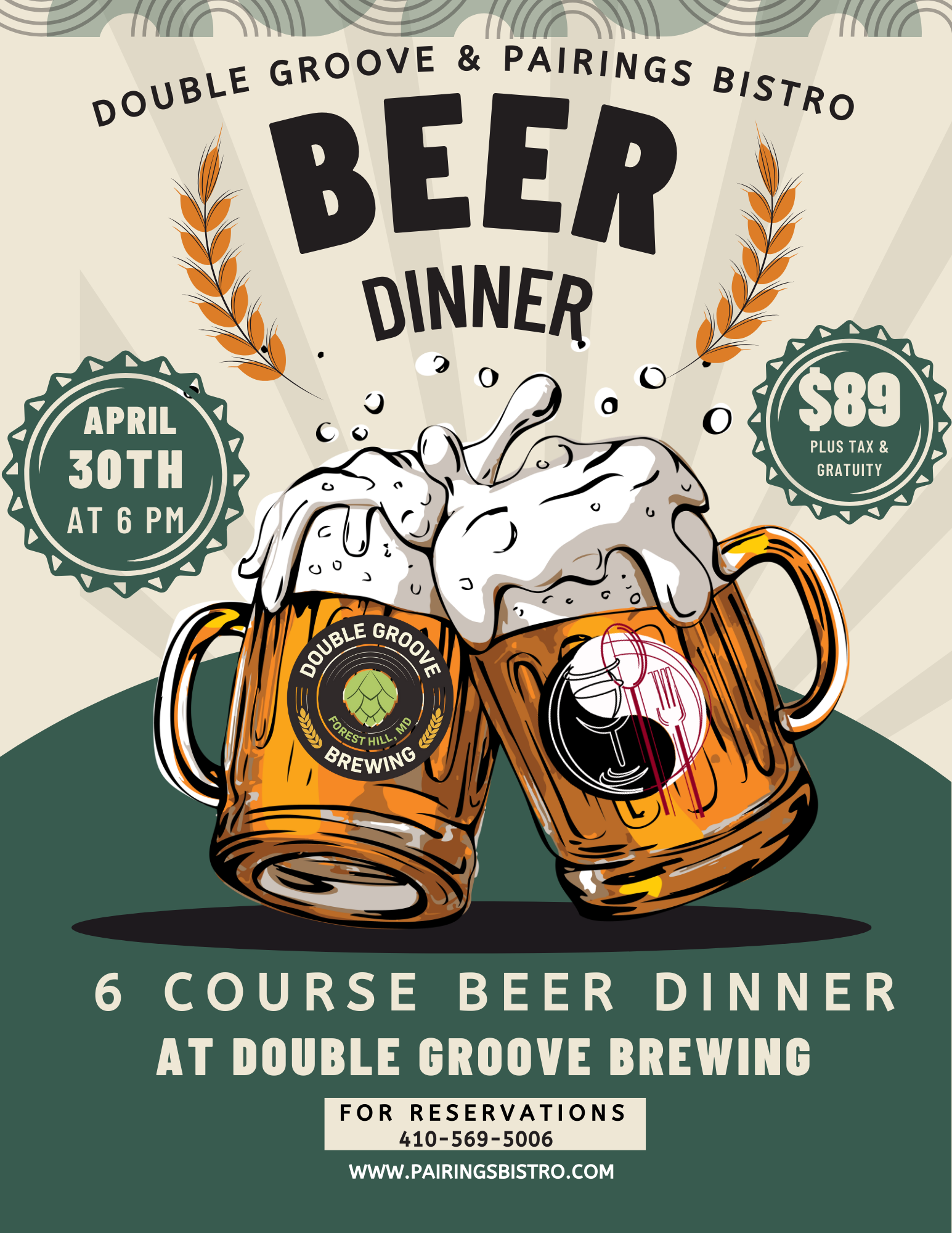 Pairing Bistro Dinner and Beer Pairing    