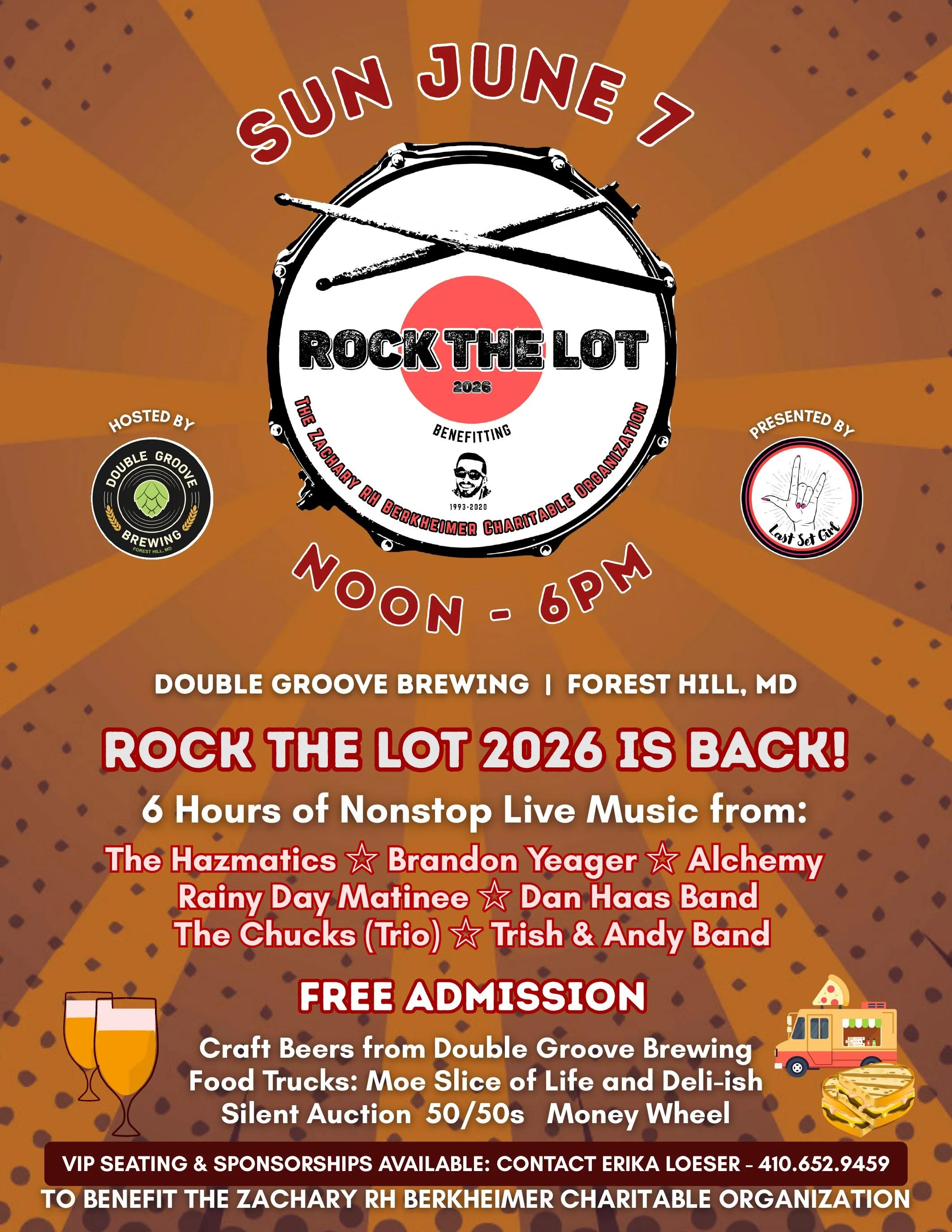Rock the Lot 2026 - Great Music, Great Beer, Great Food, Great Cause    
