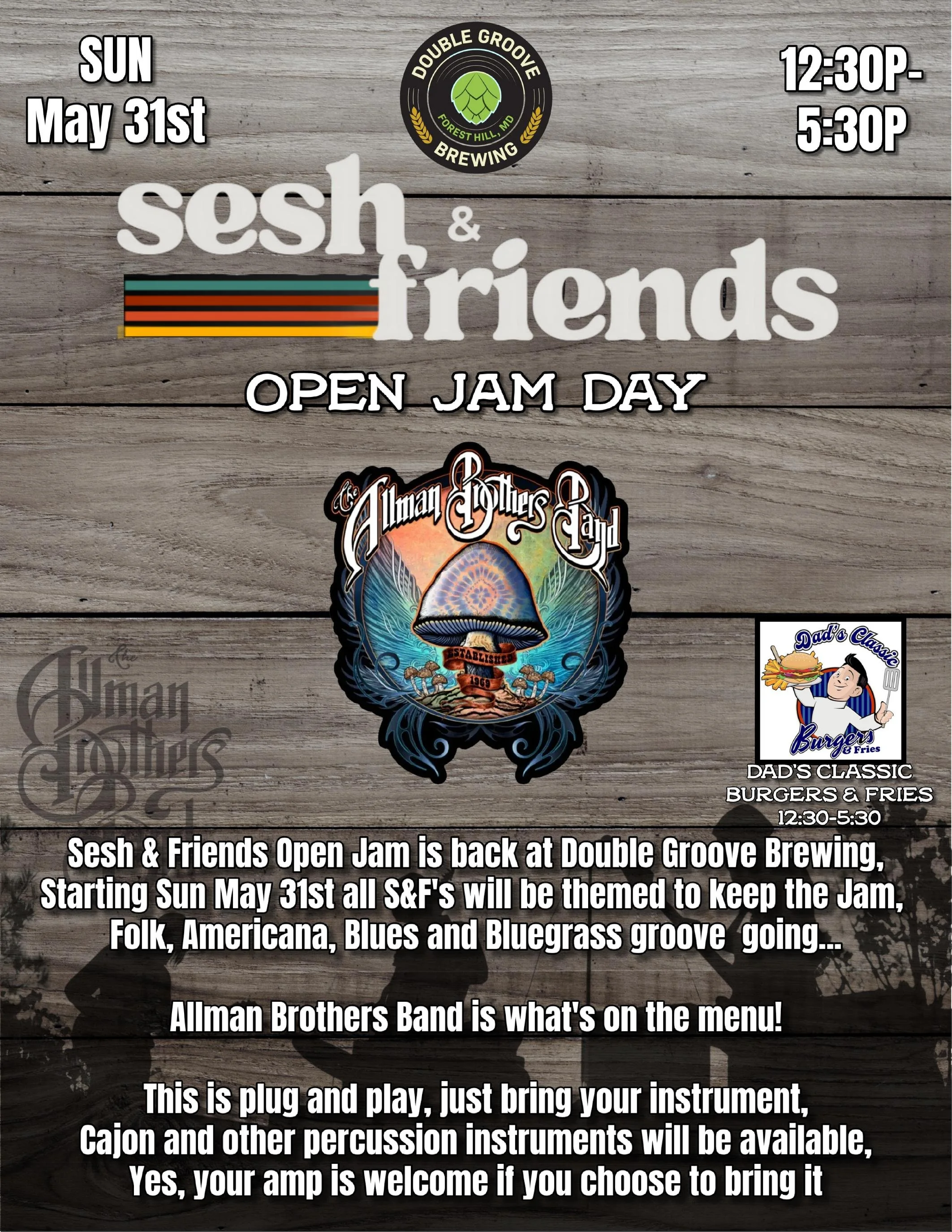 Sesh &amp; Friends Open Jam Day - Allman Brothers Band