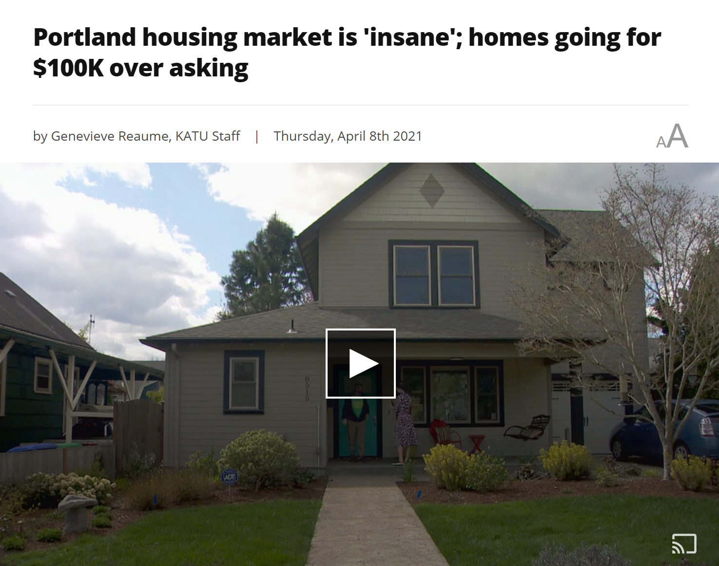 Housing Market News: CAT Executive Director Quoted