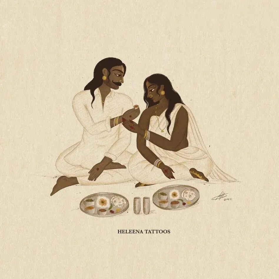 'Thali' by @heleenatattoos 🍽️🍛