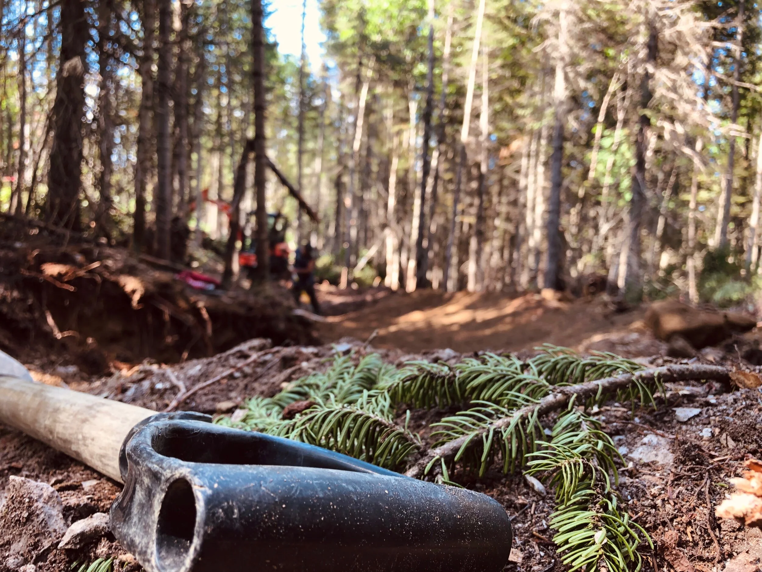 Trail building au Chic-Chac