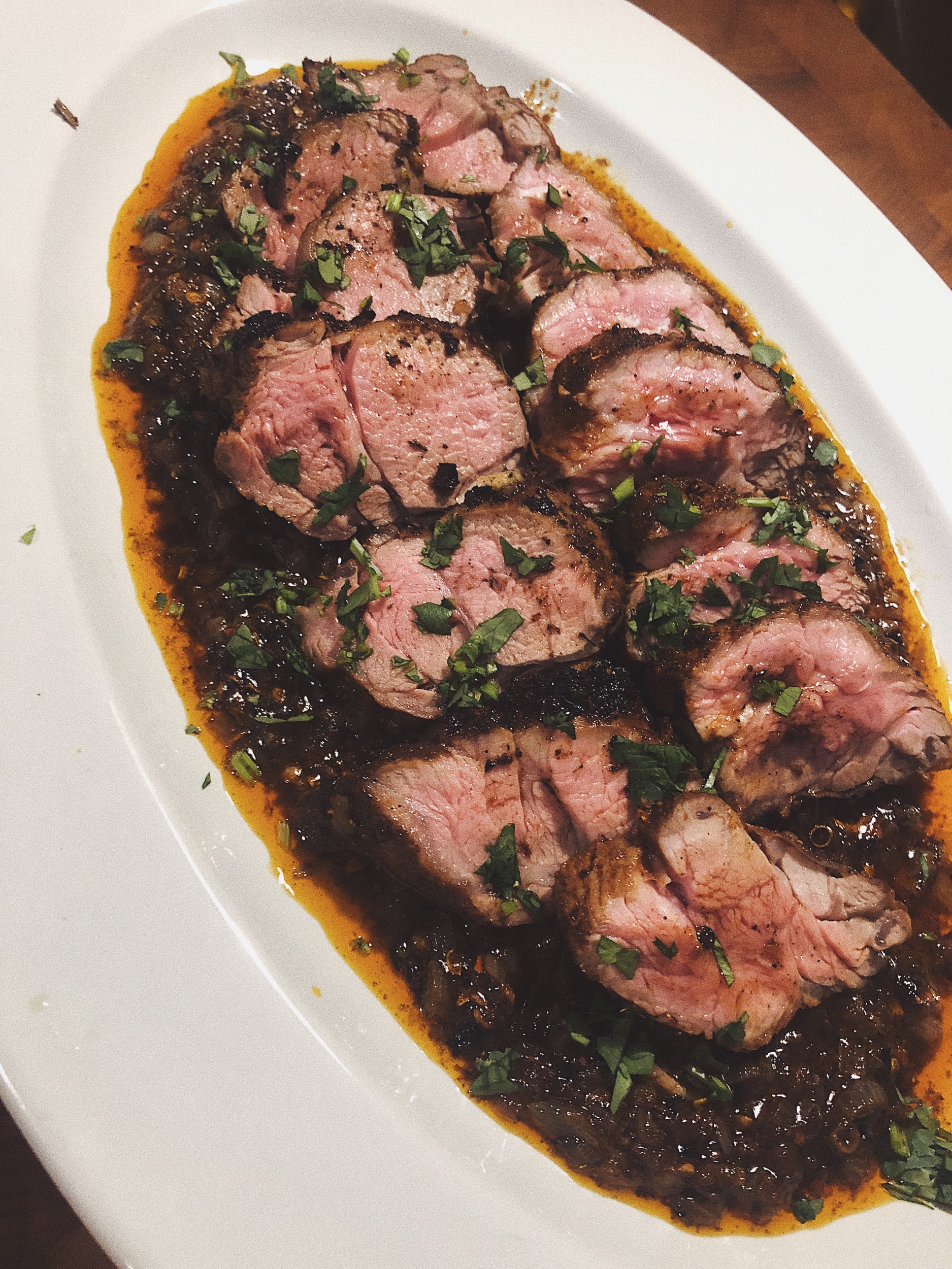 Lamb Neck Fillet with Ras El Hanout and Onion