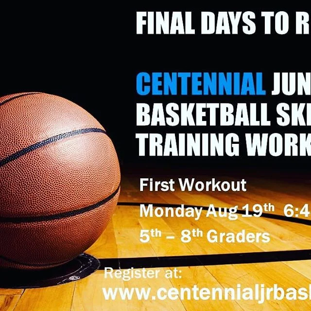 Register now at www.centennialjrbasketball.com