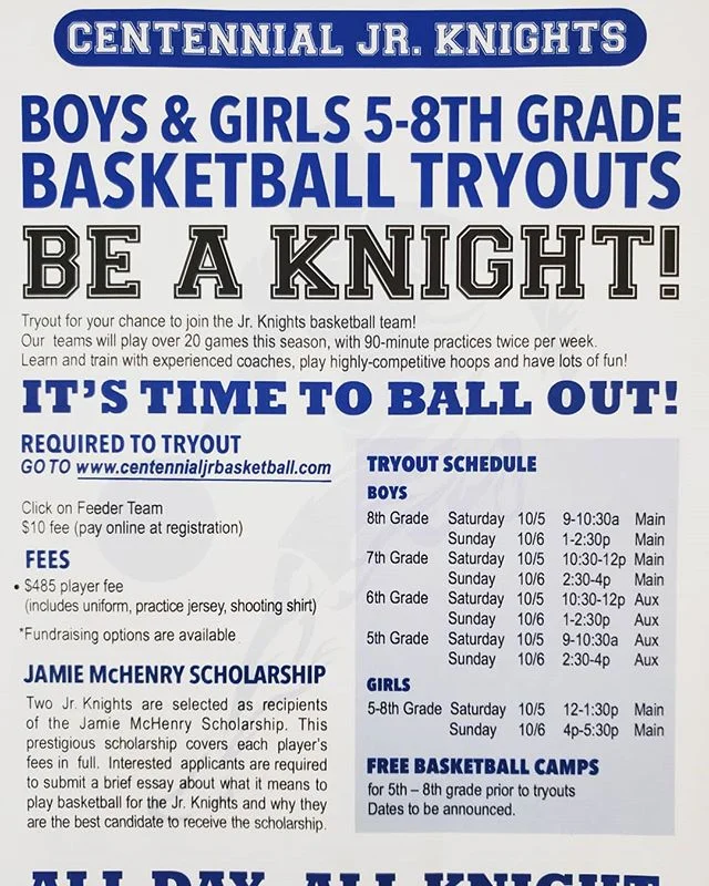 Basketball Tryouts are around the corner!