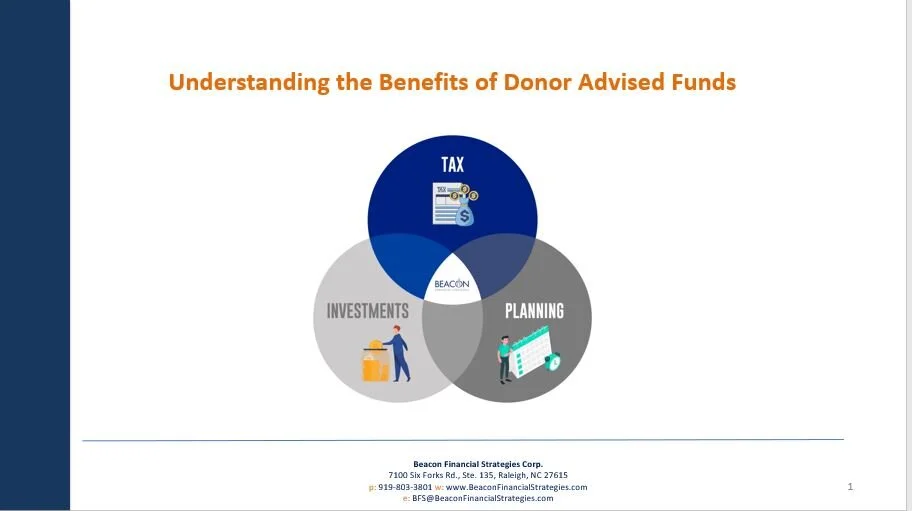 Benefits of Donor Advised Funds