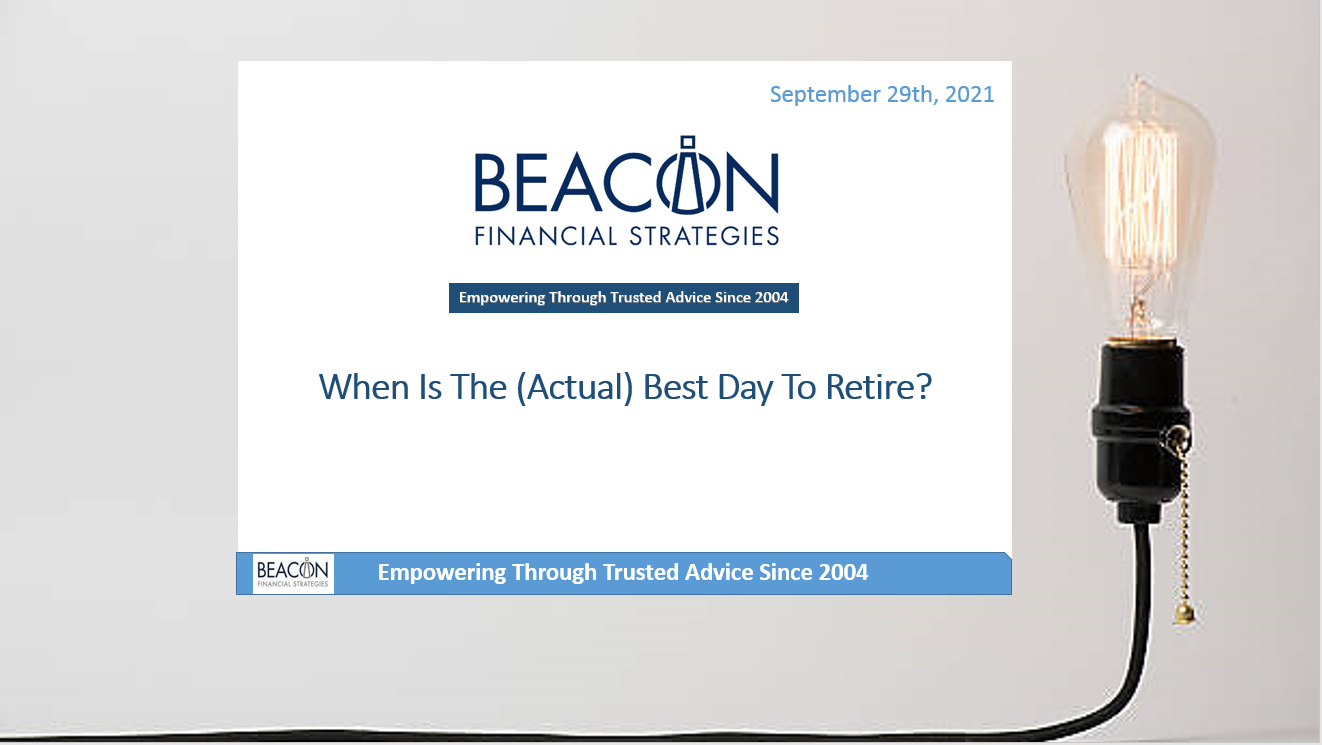 Webinar:  What is the best (actual) day to retire?
