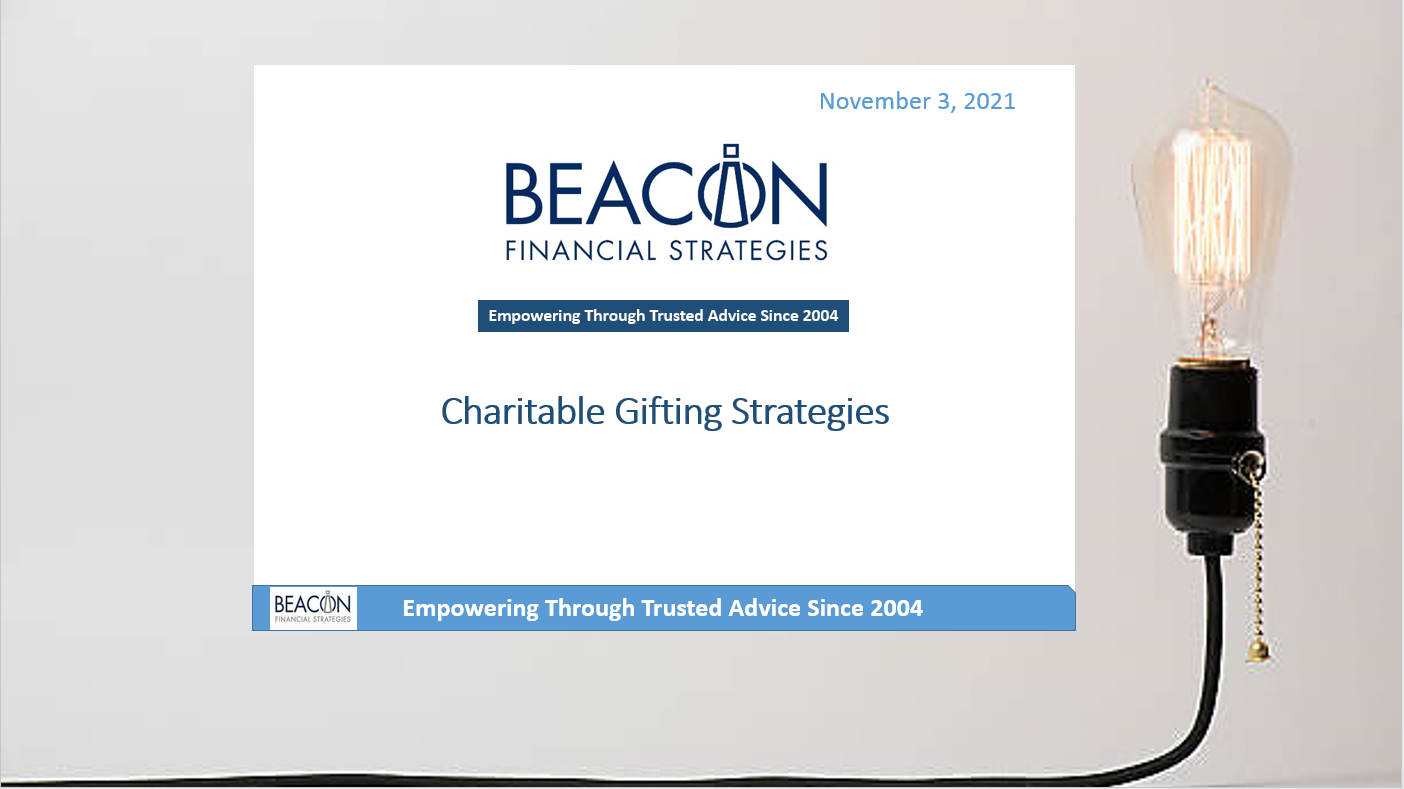 Charitable Gifting Strategies Webinar