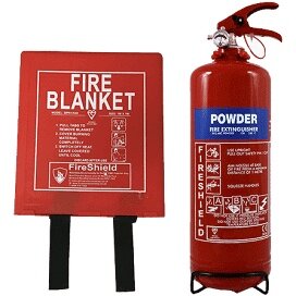 Fire extinguisher and fire blanket - £20