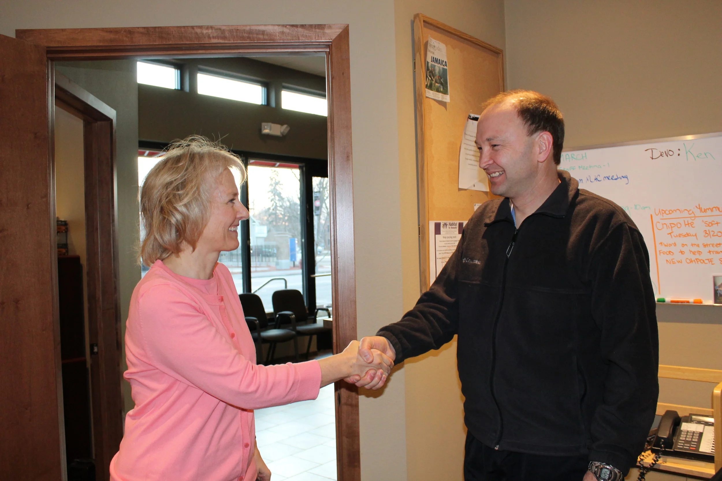 Executive Director Julie Spore, with Medical Director, Byron Busch