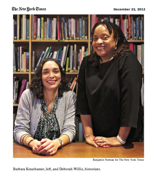 Barbara Krauthamer (left) and Deborah Willis, Historians and Authors of Envisioning Emancipation
