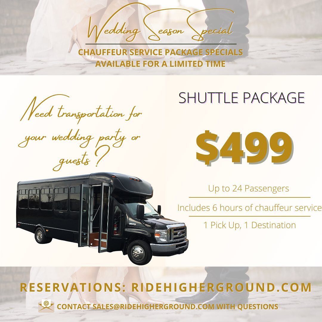 Add style and elegance to your special day by renting a wedding shuttle bus. Our buses can safely transport your guests to specific destinations in Maryland, DC, and VA without any delay. All you have to do is visit our website and fill out an online