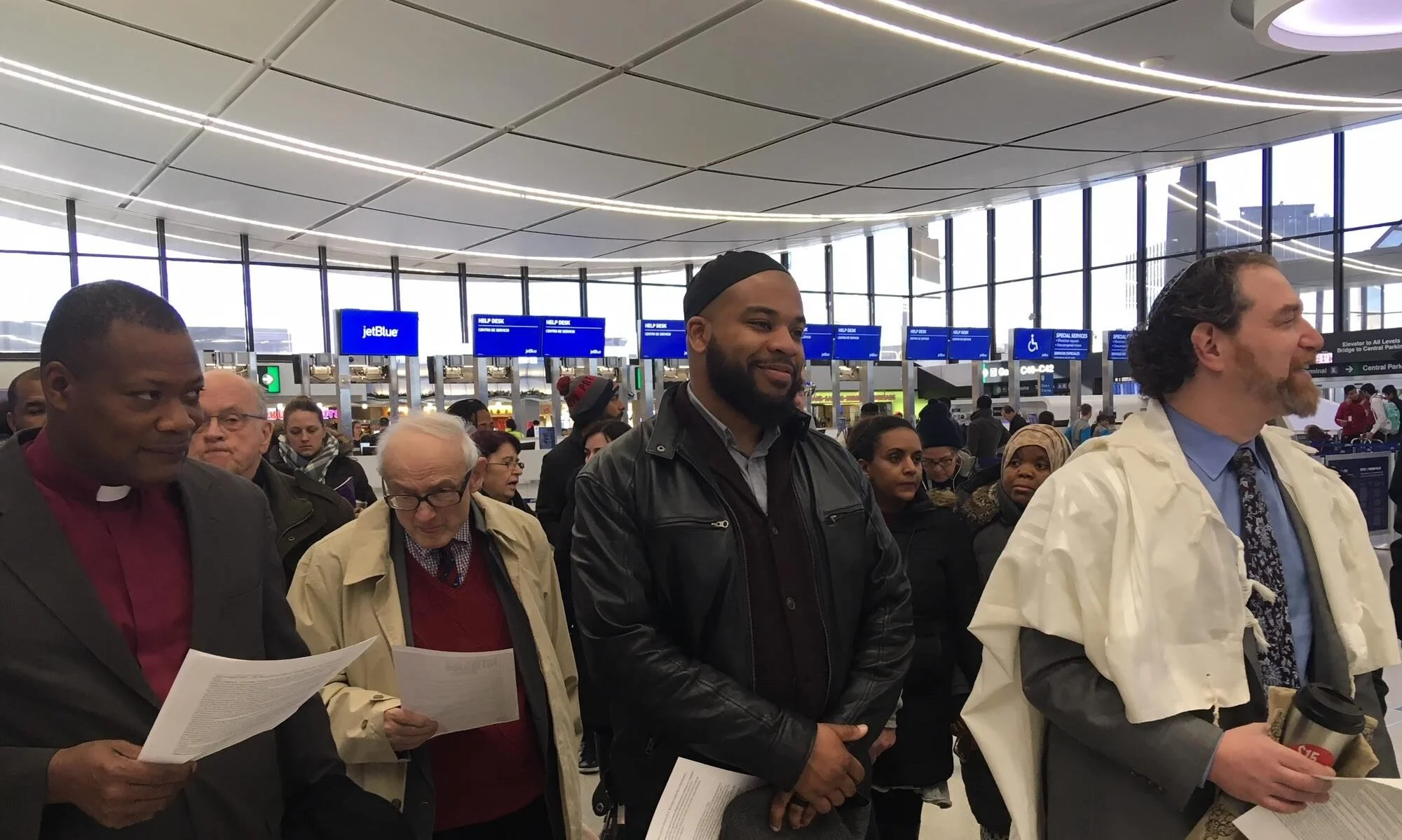 Delegation of Faith Leaders and Airport Workers Deliver a Letter to JetBlue