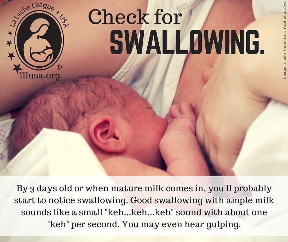 One of the signs to know your baby is taking in milk. Remember to also look at the other signs - weight gain, diapers, and your baby&rsquo;s overall disposition. 

Posted @withregram &bull; @lalecheleagueusa Have you been concerned before about wheth