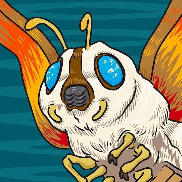 Mothra! Giant moth who saves mankind. #mothra #mothraqueenofthemonsters #mothravsgodzilla #mothratoho #tohostudio #tohostudios守衛のオジサマ #tohostudios #tohokaiju #kaijumonster #kaiju