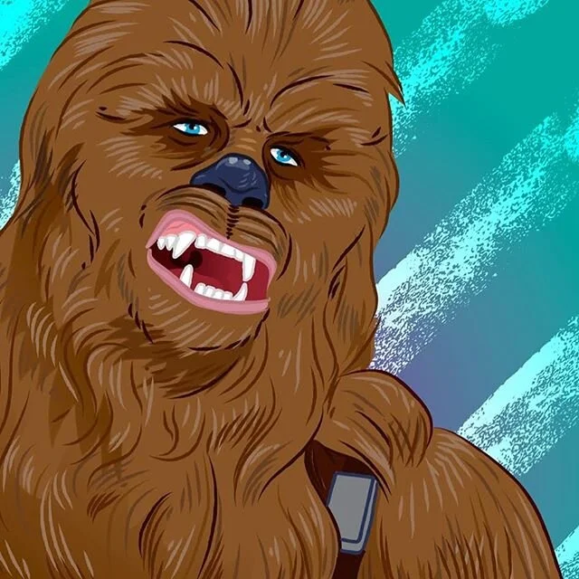 Wrarrhh! Arrferr!! It&rsquo;s Chewie!! Chewbacca has always been my favorite Star Wars character. #starwars #starwarsfan #starwarsart #starwarsartwork #chewbacca #wookie #wookies #chewie #chewieismycopilot #starwarswookiee #wookiee #chewbaccaforever