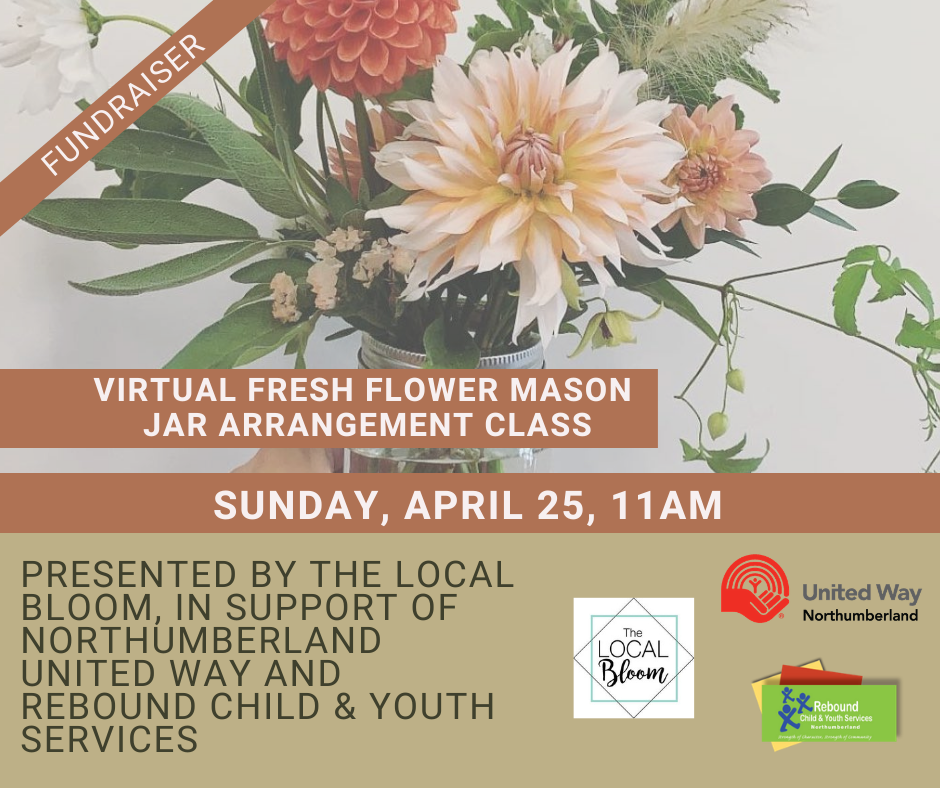 Virtual Fresh Flower Mason  Jar Arrangement Class