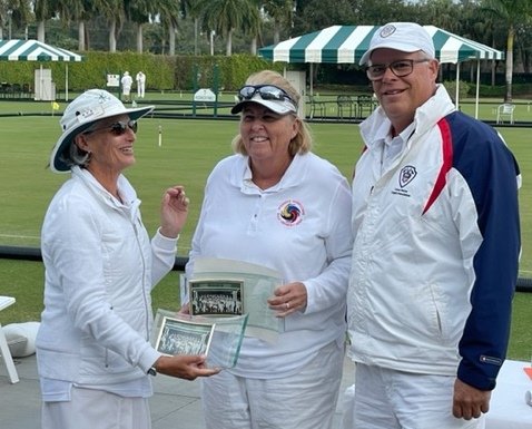  Cheryl Bromley won Championship Flight with Debbie Davidoff coming in second. L-R Debbie, Cheryl and Macey. 