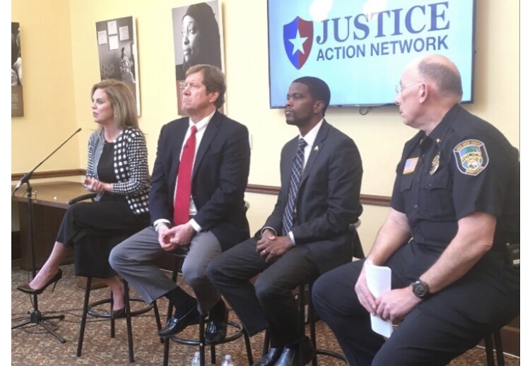 Holly Harris, Rep. Jason Lewis, St. Paul Mayor Melvin Carter, Inver Grove Heights Police Chief Paul Schnell (Copy)