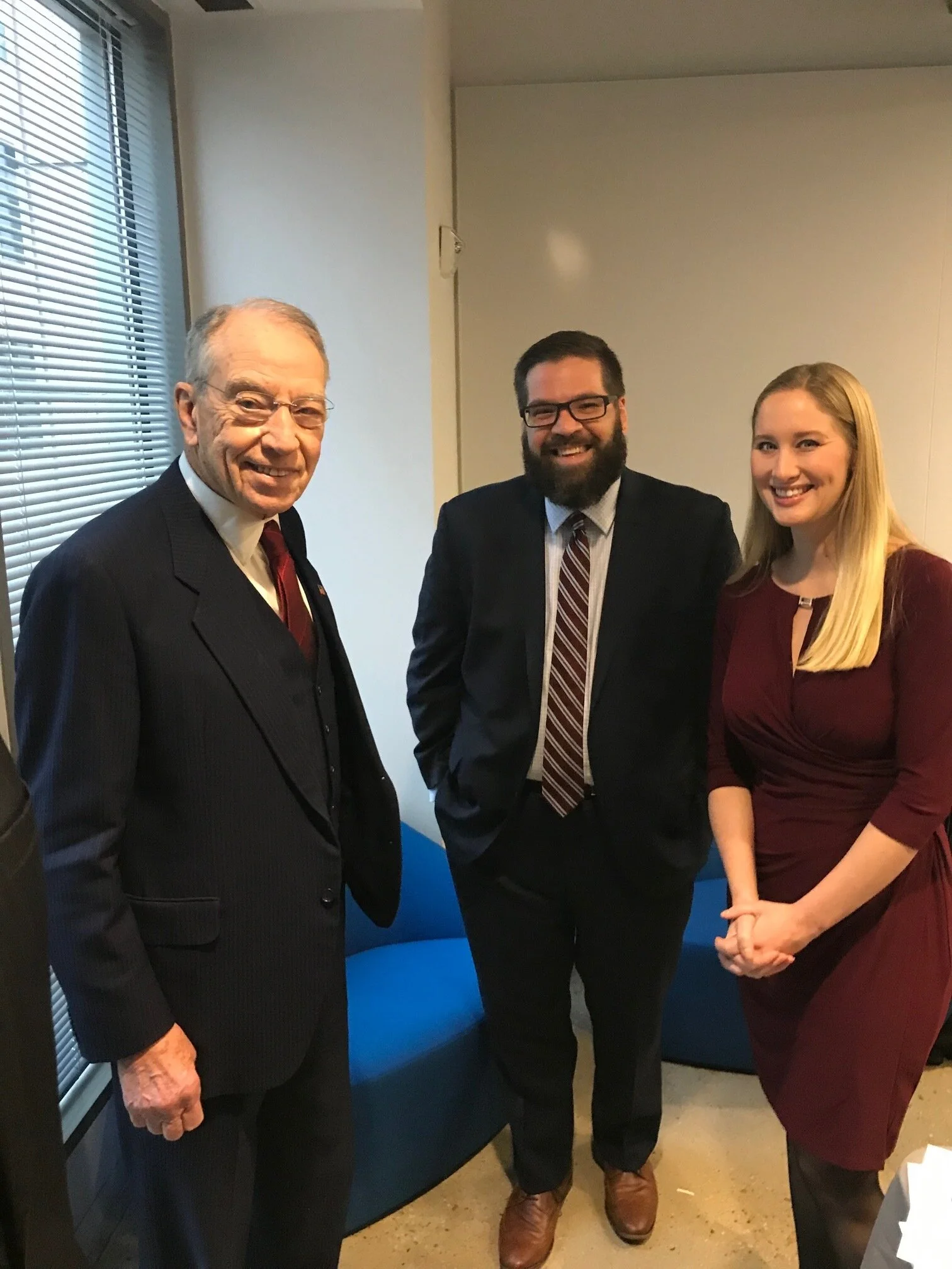 Senator Chuck Grassley, Jason Pye, Jessica Jackson