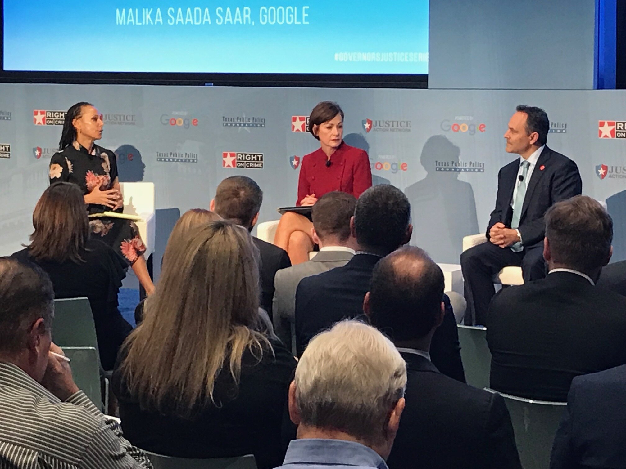 Malika Saada Saar, Iowa Governor Kim Reynolds, Kentucky Governor Matt Bevin