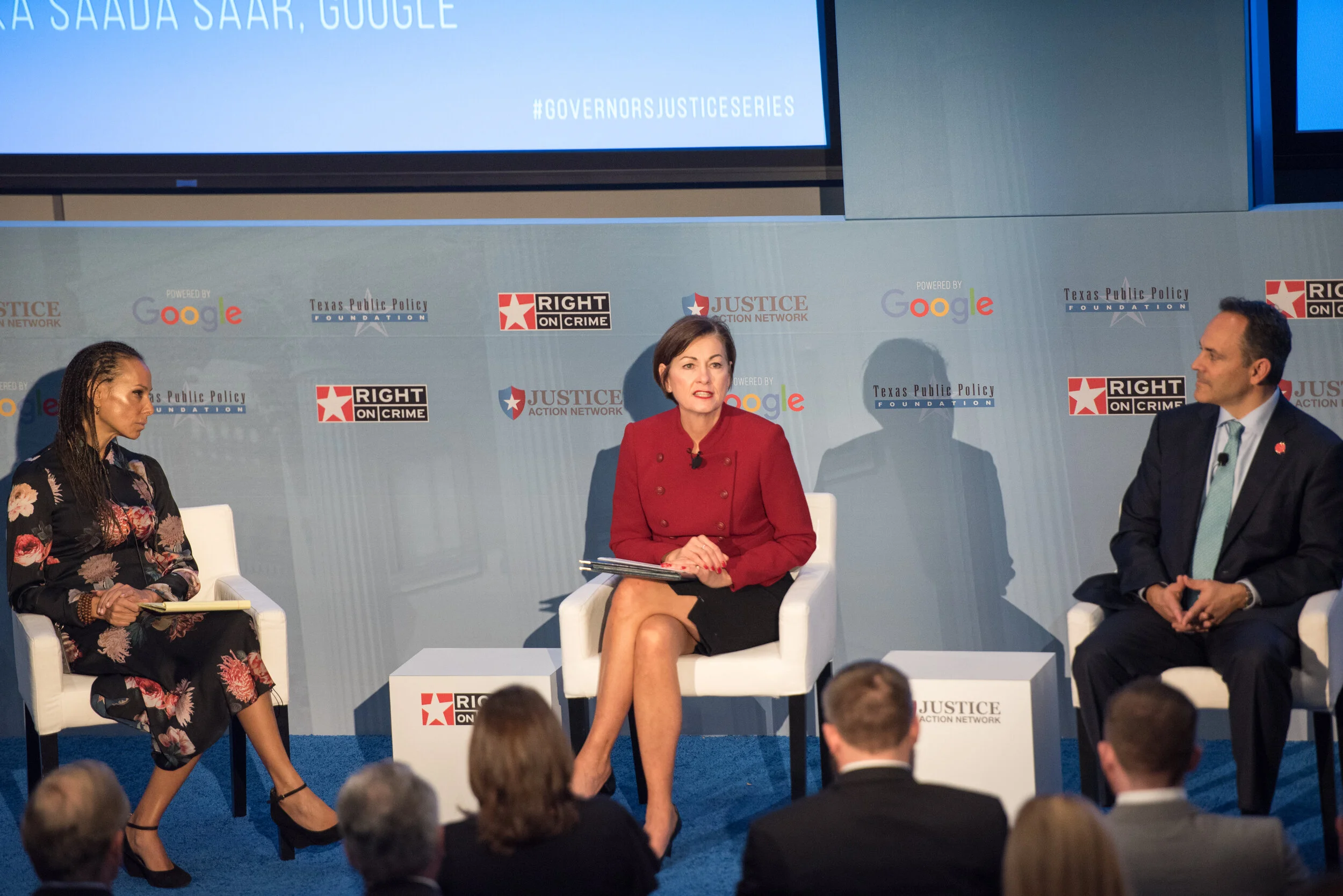 Malika Saada Saar, Iowa Governor Kim Reynolds, Kentucky Governor Matt Bevin