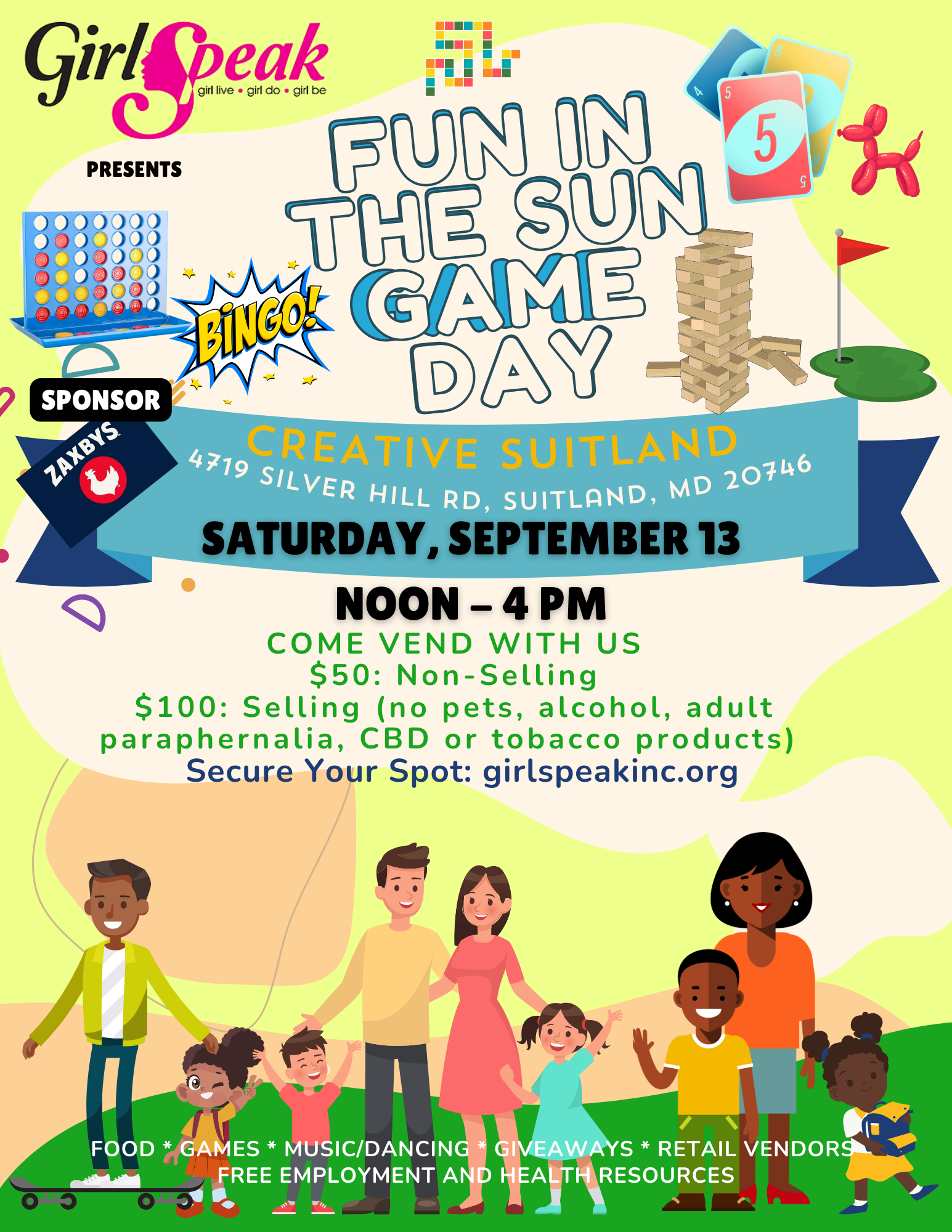 Girl Speak Presents Fun in the Sun Game Day