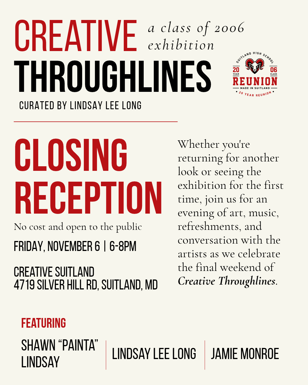 Creative Throughlines: A Class of 2006 Exhibition