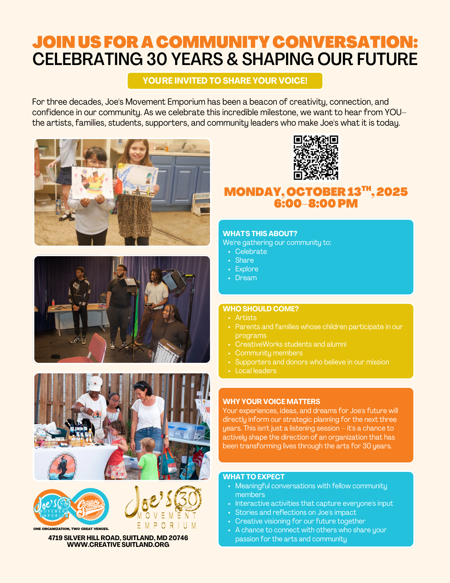 Join Us for a Community Conversation: Celebrating 30 Years & Shaping Our Future