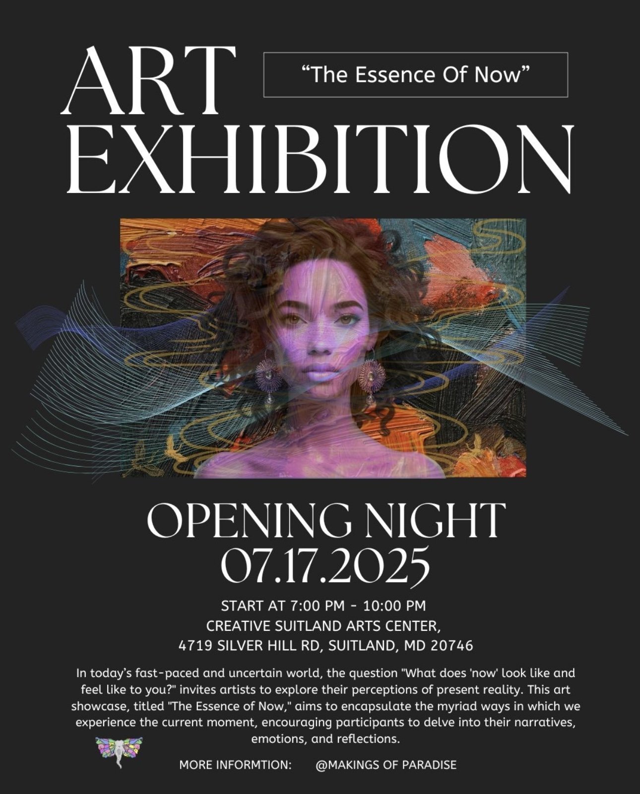 <span class="sqsrte-text-color--black">The Essence of Now: Art Exhibition Opening Night</span>