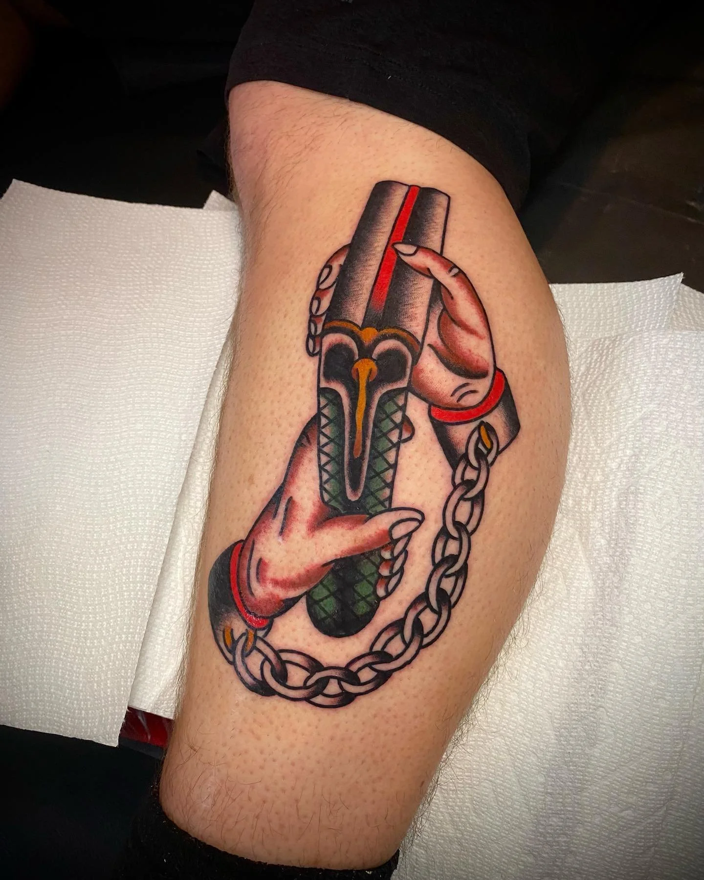 Had a blast with this one. Thanks Alex! Come get tattooed y&rsquo;all 👊🏼