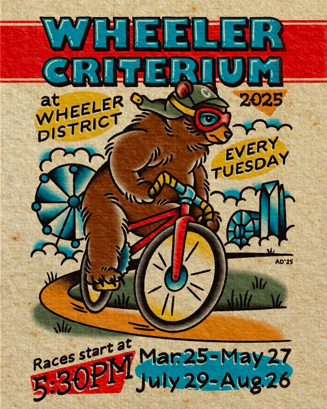 A super fun project I got to do for @wheelercrit &amp; @capitolcoopok. Check out their crit races in the @wheelerdistrict every Tuesday evening, starting March 25! 
🚴🚴&zwj;♀️🚴&zwj;♂️💨