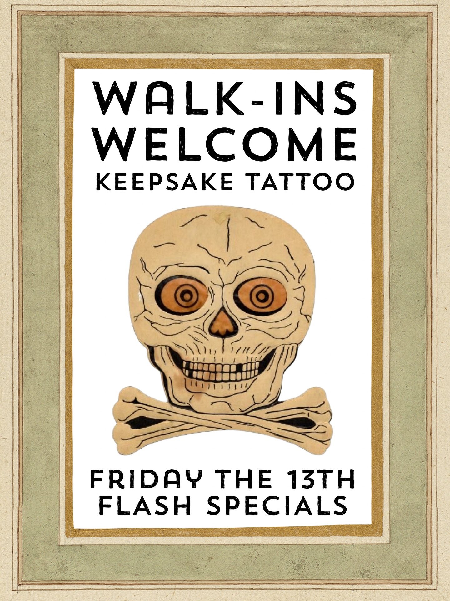 FRIDAY THE 13TH FLASH SPECIAL &bull; Call or Come By 

We have time to tattoo you, see you soon! 

#fridaythe13thtattoo #okc #okctattoo