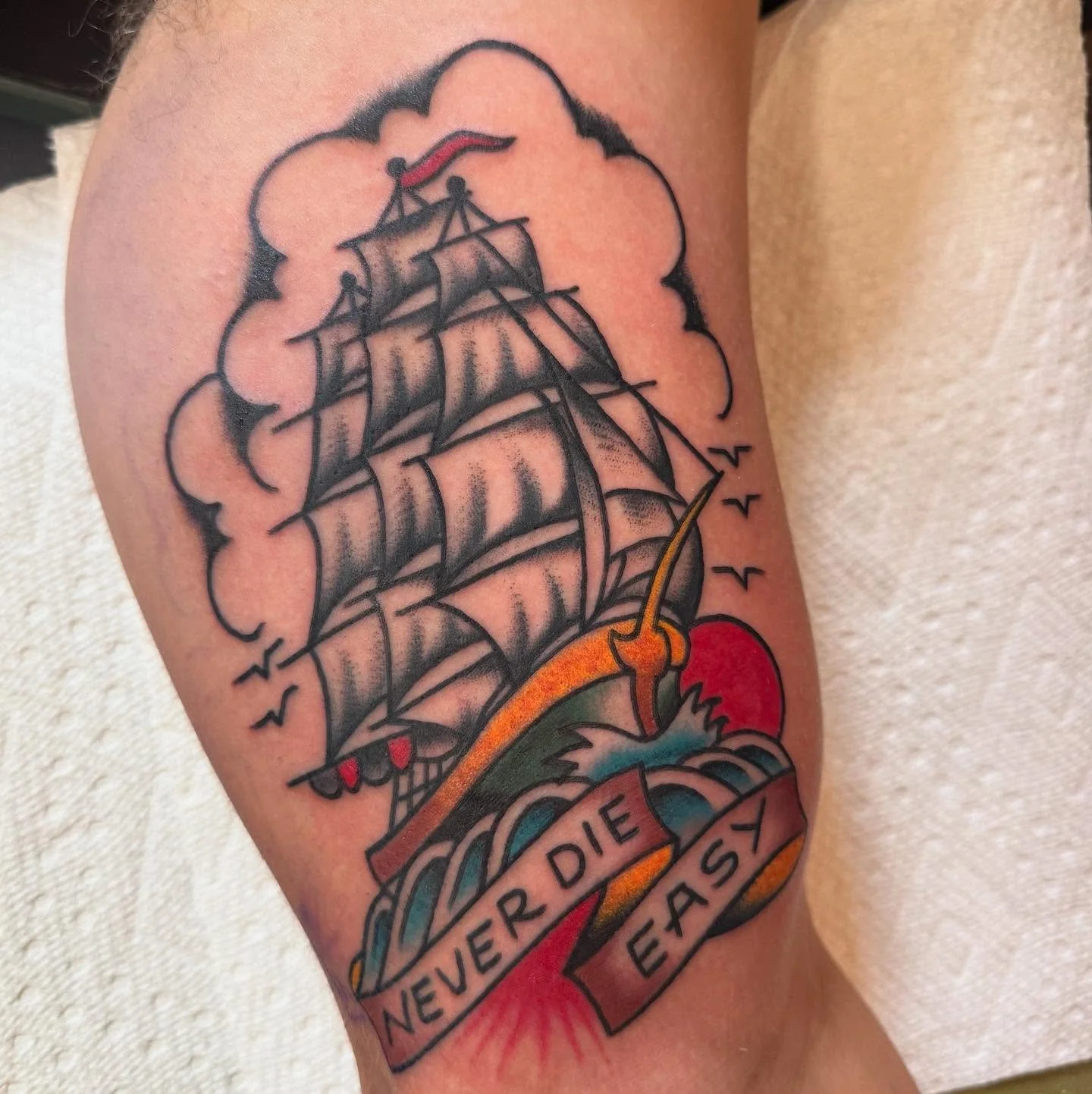 Ships made @keepsakeokc 

Bookings available 
Adorn your hide.