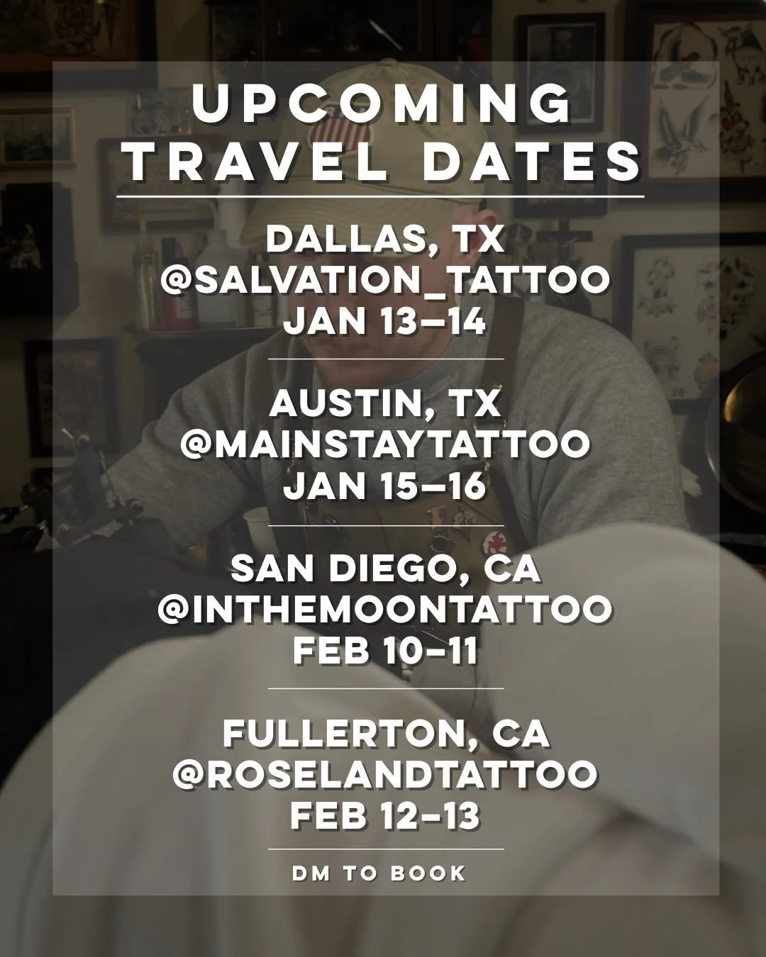 Hitting the road soon!  Shoot me a dm if you&rsquo;re interested in getting tattooed!